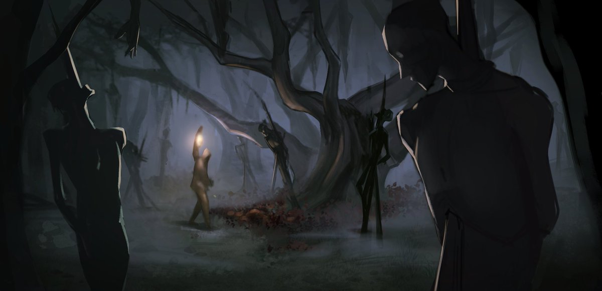 nestedlands's tweet image. The dark and haunting world of Norovellir comes to life thanks to the incredible work of our artists.  

Here’s one of the early concept pieces for Nested Lands — a vision of staked bodies, blood, and a lone wanderer lost in a forest filled with secrets and unseen horrors.  

The…