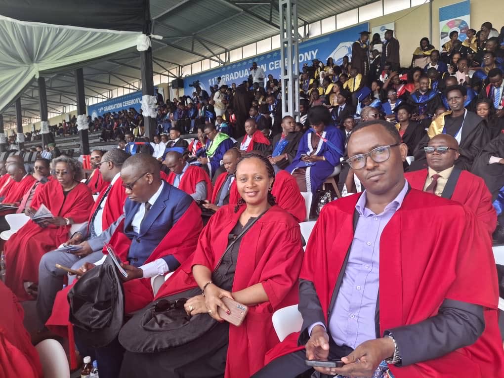 Uni_Rwanda's tweet photo. THE UR FAMILY — UNITED IN ACHIEVEMENT

All who graduated today are part of the University of Rwanda community — a family of students, staff, alumni, partners, well-wishers, and future entrants.

Special recognition to Dr. Pascal Hategekimana, Dr. Agnes Gatarayiha, and Dr. Pierre Celestin Bimenyimana, among the 35 PhD graduates honored today. Congratulations 🎉.
