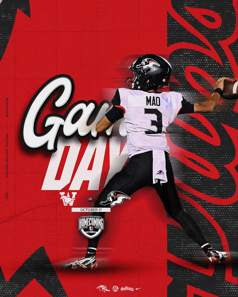 𝗜𝘁’𝘀 𝗚 𝗔 𝗠 𝗘  𝗗 𝗔 𝗬‼️

⚫️⚫️🔴

🆚 Tulare Western Mustangs
📍 Hanford, CA
🏟️ Neighbor Bowl 
⏰ 7:30pm

#DoYourJob🧰 | #PupSzn🐾