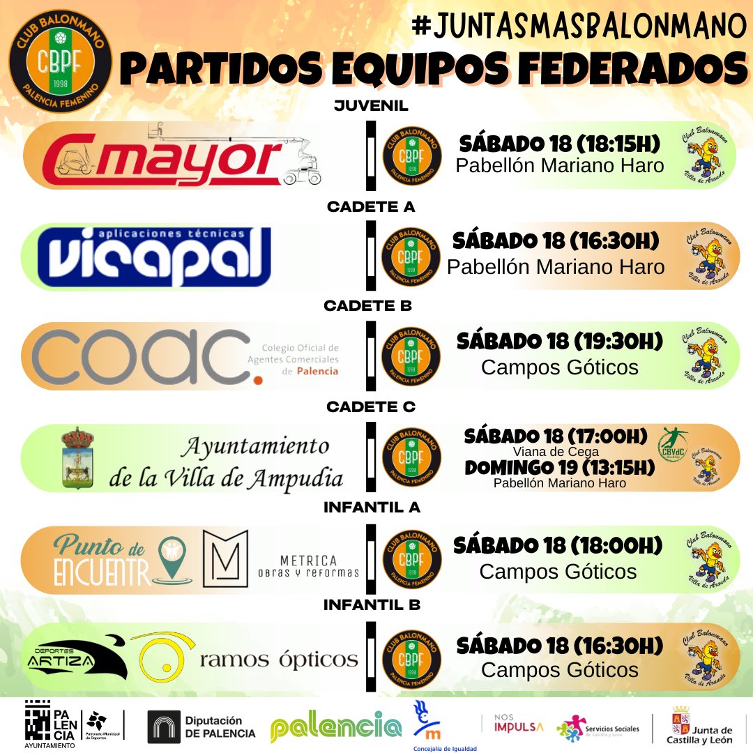 🤾‍♀️ CANTERA | Partidos de nuestras chicas en esta cuarta jornada de liga. #JuntasMásBalonmano