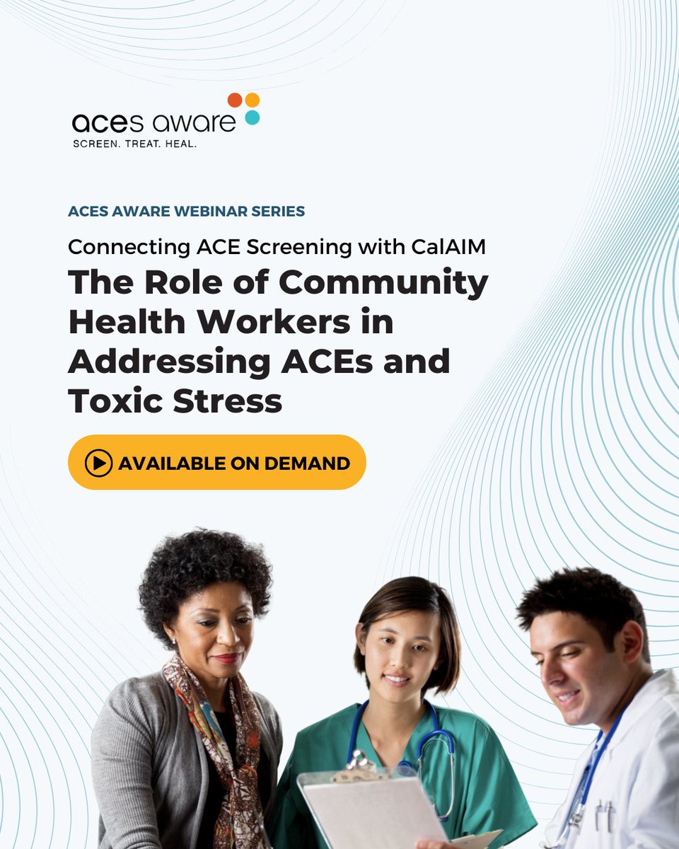 ACEs Aware (@acesaware) on Twitter photo Did you miss our live “Connecting ACE Screening with CalAIM” webinar series? 
Don’t worry. You can access the trainings on demand at the ACEs Aware Learning Center: training.acesaware.org/aa/detail?id=2….
<a href="/DHCS_CA/">Department of Health Care Services</a> Did you miss our live “Connecting ACE Screening with CalAIM” webinar series? 
Don’t worry. You can access the trainings on demand at the ACEs Aware Learning Center: training.acesaware.org/aa/detail?id=2….
<a href="/DHCS_CA/">Department of Health Care Services</a>