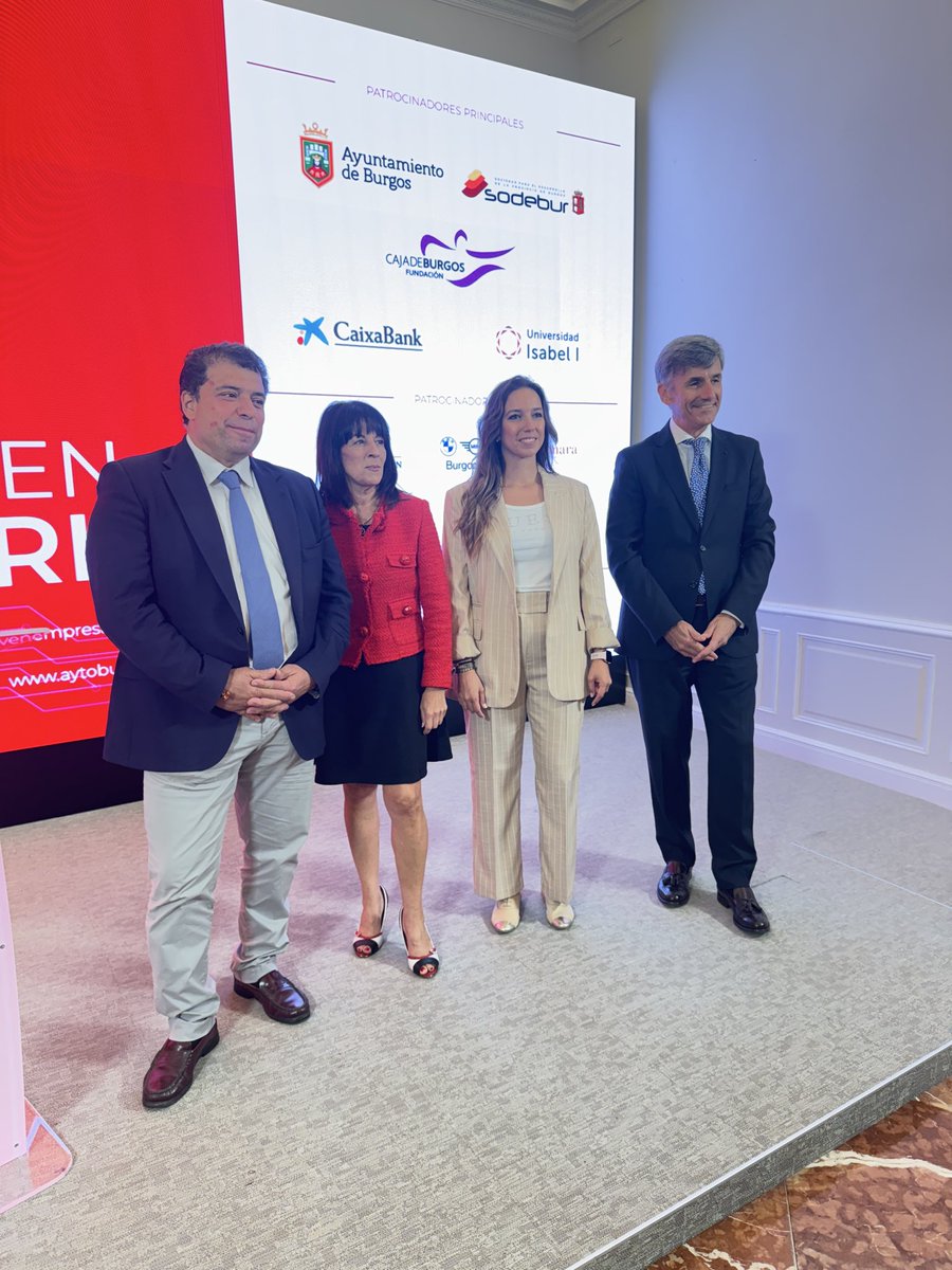 Ya conocemos a los 4 finalistas del Premio Joven Empresario Burgos 2025:

👩‍💻 Elena Cebolla Manso
🩺 Francisco Juez Carretón
🌾 Jorge Miñón Martínez
🦾 Adrián Peña Martínez

📅 La gala será el 13 de noviembre en Cultural Cordón.

#SODEBUR #Burgos #Emprendimiento