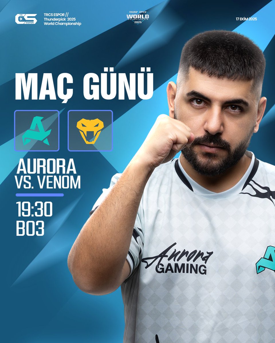 trcsespor's tweet image. 🏆 Playoff İçin Son Şans!
Temsilcimiz Aurora, ThunderPick World Cup 2025'te ölüm kalım maçında tekrardan Polonya temsilcisi VENOM ile karşılaşıyor.
Temsilcimiz galip olarak ayrılırsa Playoff'a biletini kapacak. Fakat mağlup olarak ayrılırsa da eve dönüş biletini kapmak zorunda…
