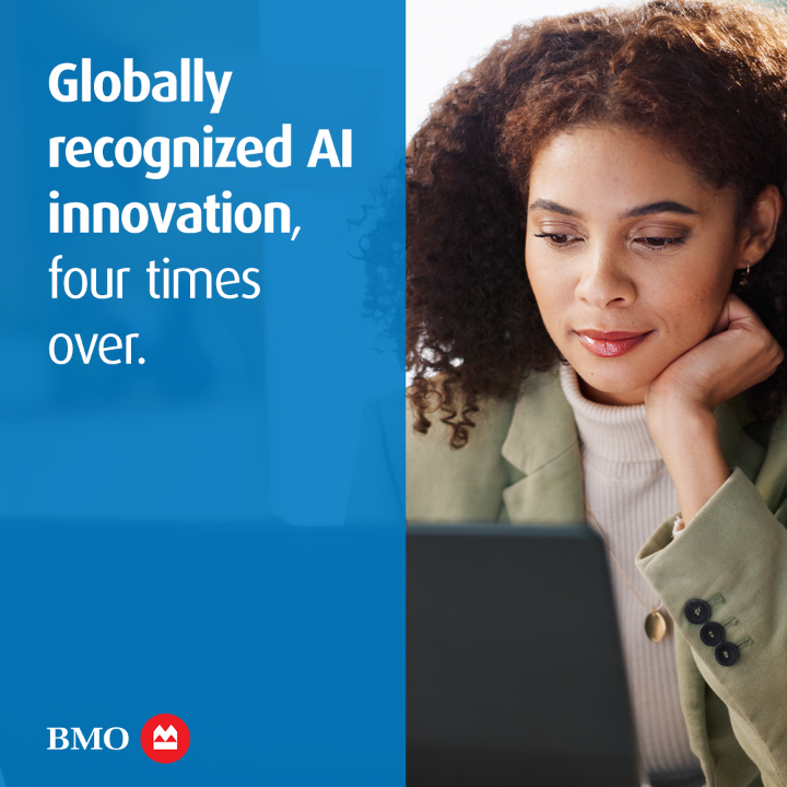 Exciting times as BMO has been awarded 4 Digital Banker Global AI Innovation Awards. These awards reinforce BMO’s position as an industry leader focused on helping clients make real financial progress. #ProudToWorkAtBMO