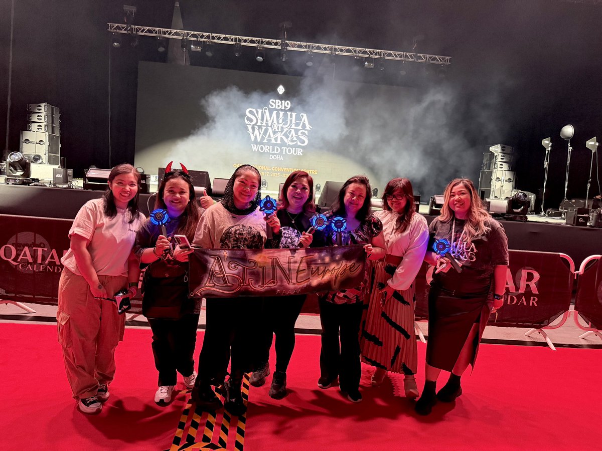 AtinEuropeOFC's tweet photo. We are in the house! 🥳🥳

SB19 GLEAMING IN DOHA
@SB19Official #SB19 
#SaWWorldTourDoha https://t.co/2impcLjSC1