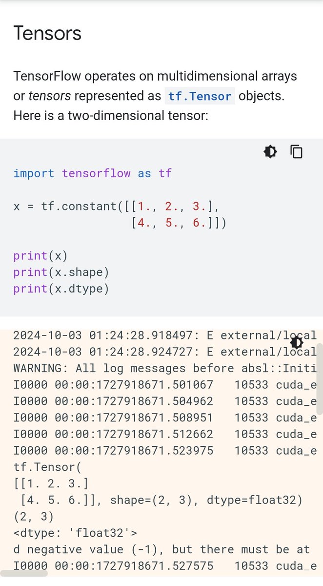 DikshaTimilsina's tweet photo. Day (20/30)
Today I learnedTensorFlow basics!
Explored more about tensors, datasets, and how TensorFlow handles data for training deep learning models.
#LearningUtsav2025
#FestivalOfLearning 
#LUD20 https://t.co/wDOKNVe7He