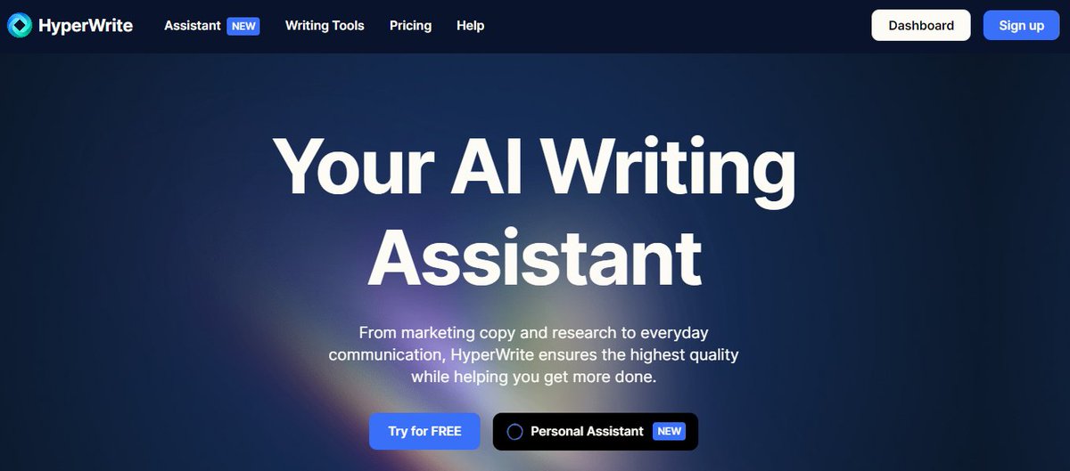 harindersaggi77's tweet image. ✍️ HyperWrite writes content in your voice. From blogs to emails, it adapts your tone perfectly and saves hours of typing.
#AI #HyperWrite #AICopywriting #WritingTools #Productivity #Innovation #ContentCreation