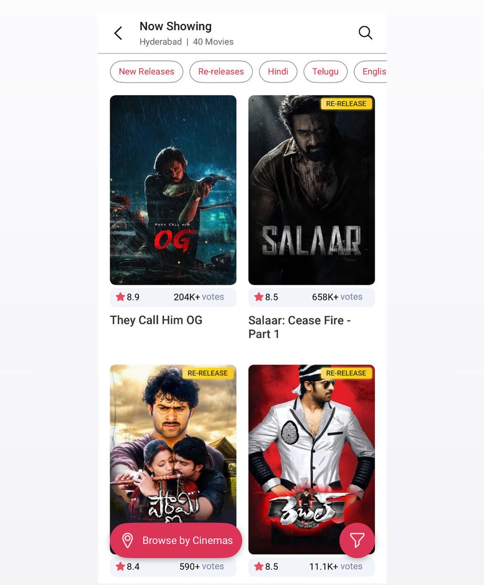 prabhasarmy9999's tweet photo. IN #BOOKMYSHOW Darling తాండవం 
#prabhas #prabhasfans #salaar #pournami #rebel #telugumoviess https://t.co/Mk2kickZLP