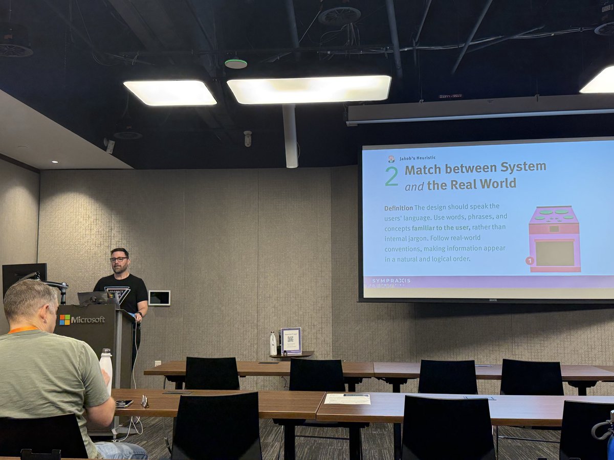 sympmarc's tweet image. Great to see @SympraxisC’s own Patrick Cash-Peterson presenting on ‘Implementing flexible sections without losing usability’ at @CollabdaysNE -> Snazzy, but with mindfulness.