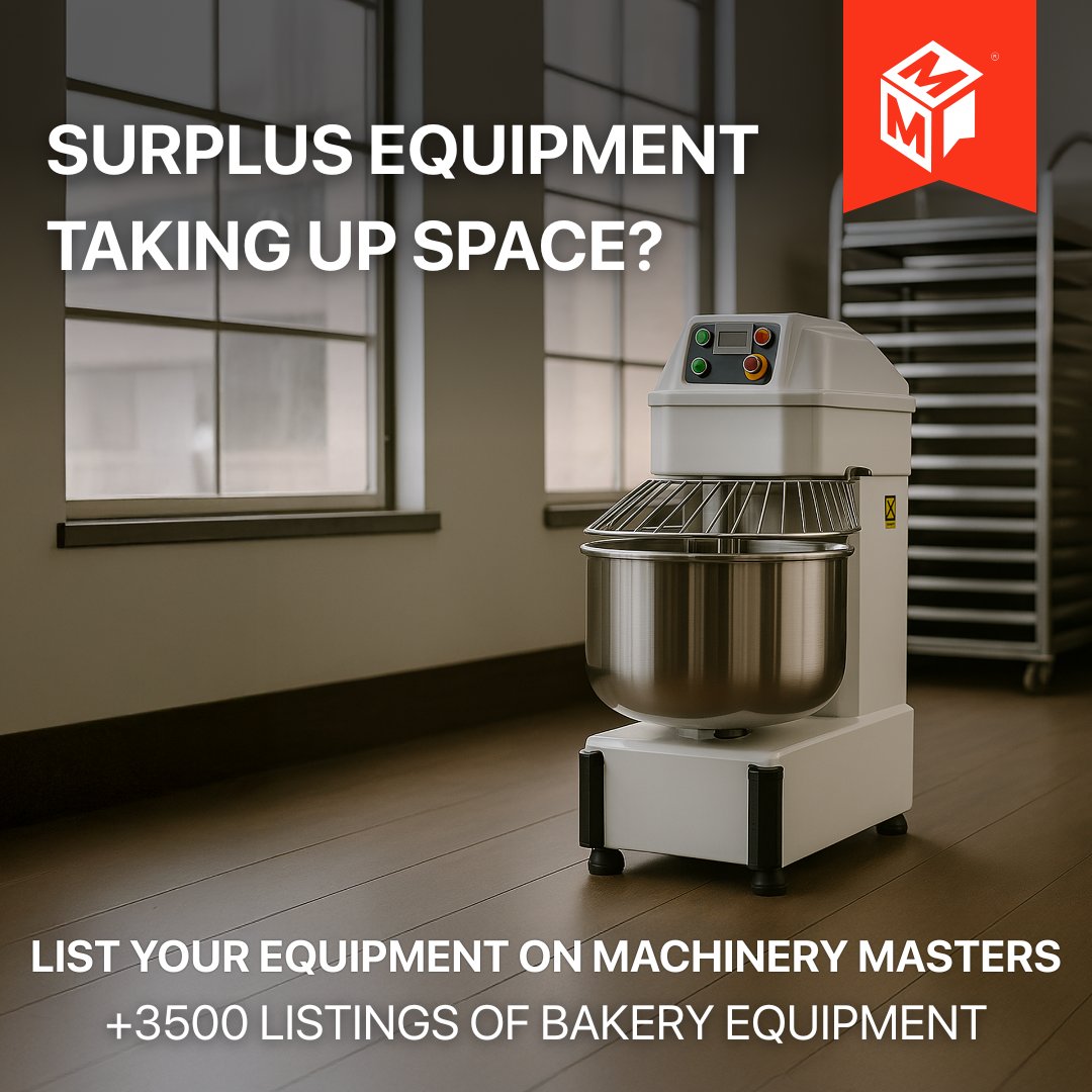 MMLive_Social's tweet image. Got surplus bakery equipment? Don’t let it gather dust, list it on Machinery Masters today!

Join 3,500+ listings and connect with serious buyers. 🍞✨

#BakeryEquipment #MachineryMasters #SellYourMachinery