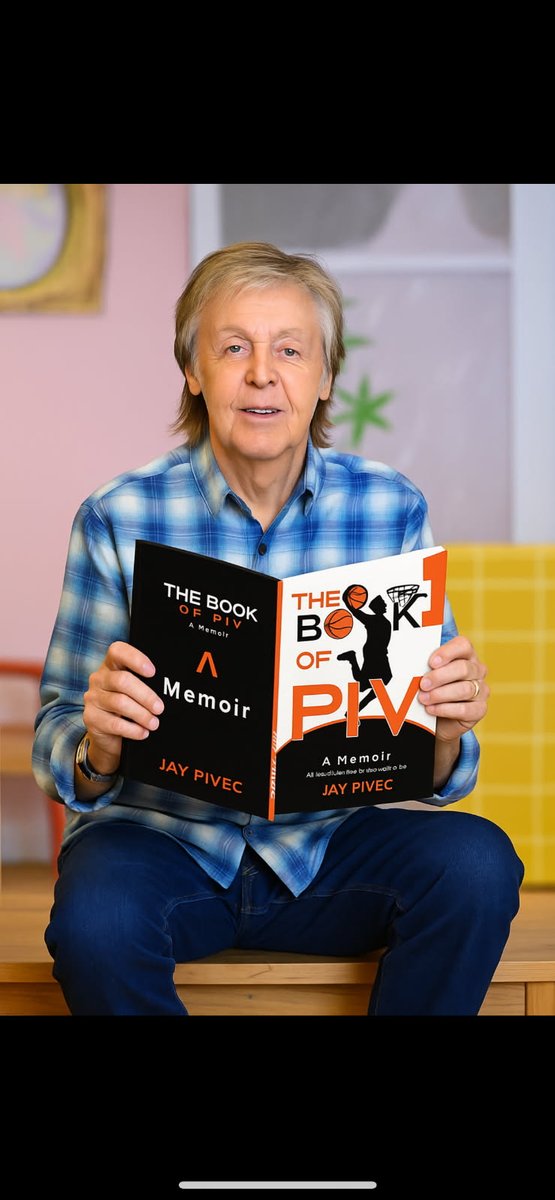 mplspiv's tweet photo. “@PaulMcCartney and I are birthday twins — June 18 (him ’42, me ’55). AI caught him reading The Book of Piv on his Get Back Tour, so Minneapolis is officially covered. My whole family’s at the show tonight! 📖🤖🎶 #BookOfPiv #GetBackTour #BirthdayBuddies” https://t.co/FwaqS5FbkI
