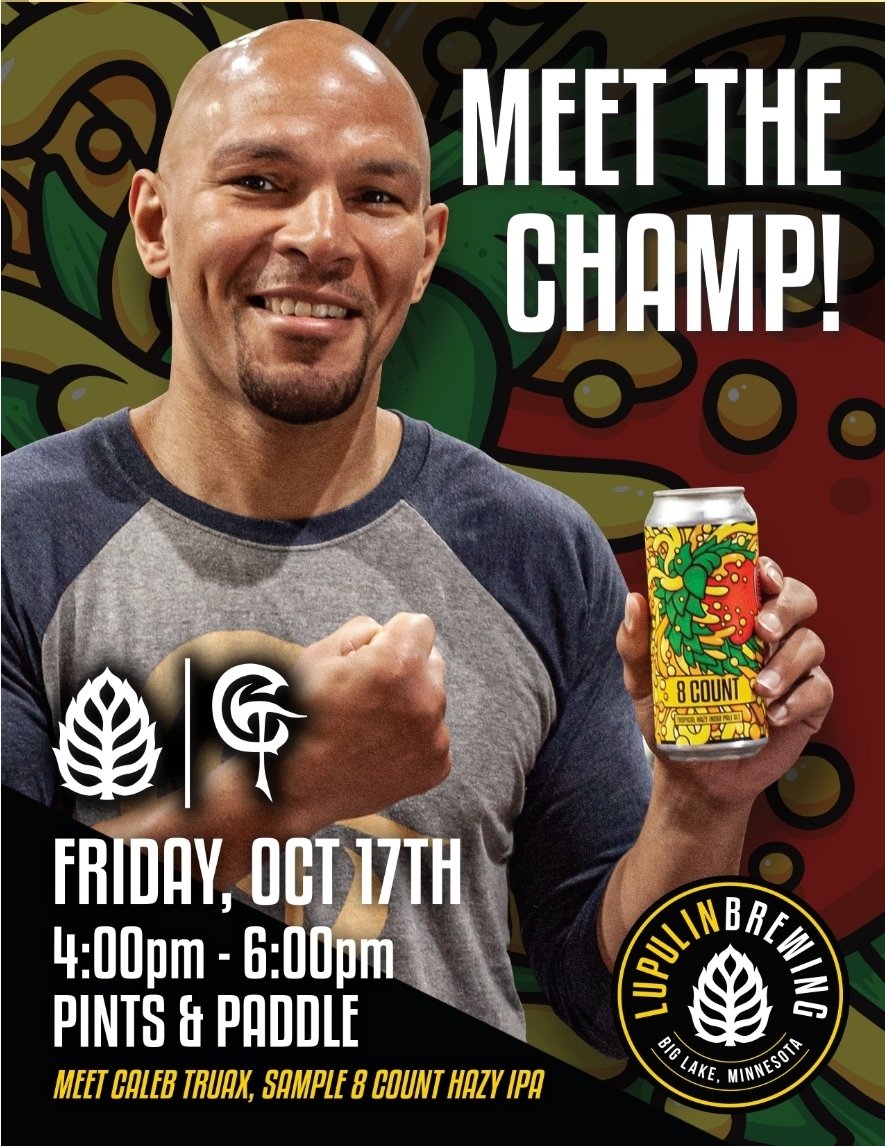 GoldenCalebT's tweet image. Stop by @pintsandpaddle in Maple Grove TONIGHT from 4-6pm for some @LupulinBrewing #8Count! 🍻🥊💥