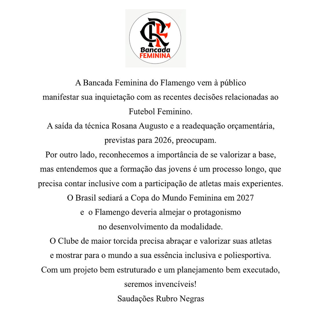 Bancada Feminina do Flamengo tweet media