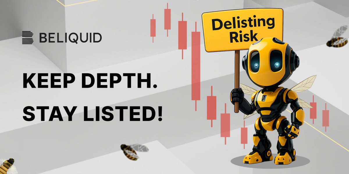 beliquid_agency's tweet photo. 📉 Delisting kills tokens quietly. 

Exchanges drop projects not for scams, but for empty books and fake volume.  Stay listed with real depth, stable spreads, and organic trading. 

BeLiquid keeps your market alive - long after the hype fades...

#Crypto #Liquidity #CEX #BeLiquid