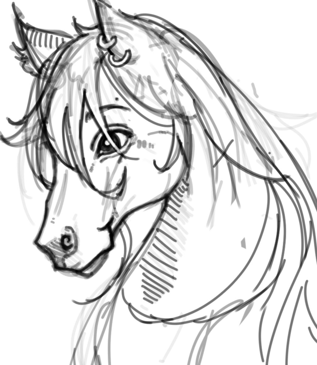 angelchrm's tweet photo. #horse horse i drew in class https://t.co/dnL9pWMmZT