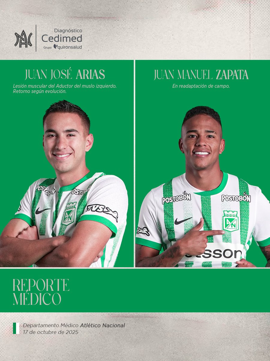 Estos son los convocados y el reporte médico de nuestro equipo, previo al juego ante Pasto 🟢
 
#VamosTodosJuntos🇳🇬