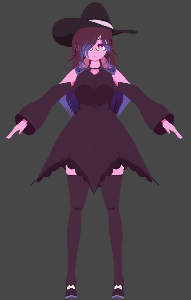 I made <a href="/KumoriiK/">Himitsu B . Kumo</a> (Himi)'s Outfit!
Her design was made by <a href="/emdasse/">Emdasse</a> &amp; the 3D Model was made by me in VRoid Studio. :]