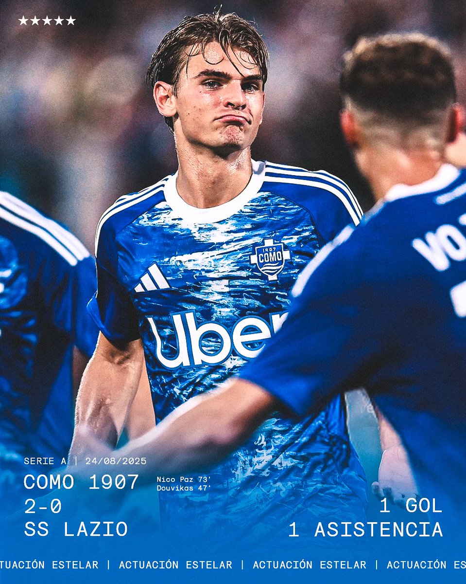 The Spotlight vol. 1 · Nico Paz 💫
Un repaso visual al impactante inicio de temporada del crack argentino del <a href="/Como_1907/">Como1907</a> 🔵⚪