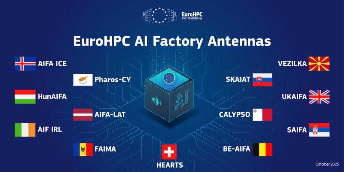 MDAmbEU's tweet photo. Proud to share that ๐ฒ๐ฉ joins #EuroHPC JU & will host AI Factory Antenna! FAIMA connects us to ๐ช๐บ supercomputing, boosting AI, research & innovation. A milestone for our digital future & EU integration. #EuroHPC #DigitalMoldova https://t.co/CYNNwN3g08