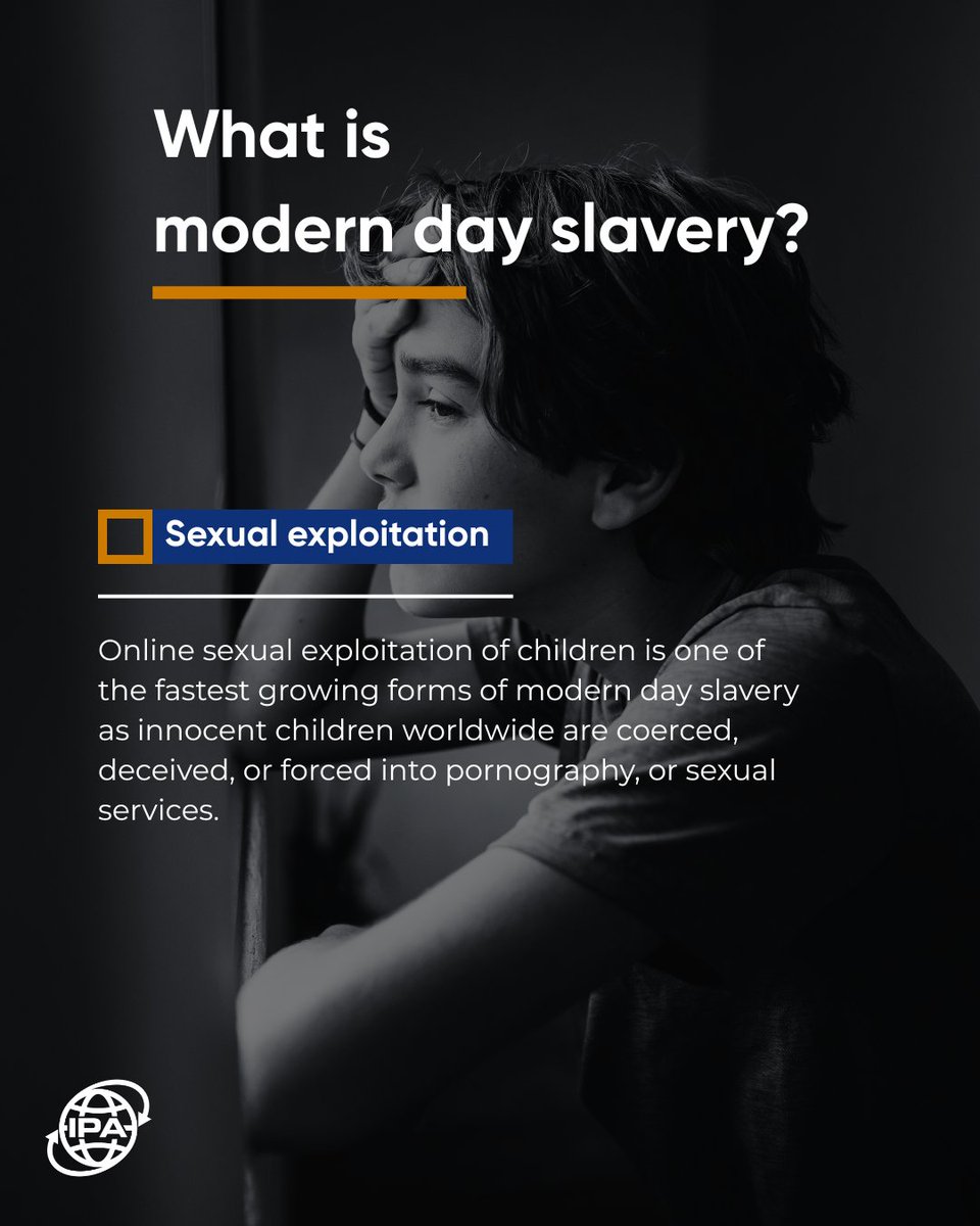 ipa_protectall's tweet image. Modern-day slavery still exists — and millions of children are caught in it.

This Anti-Slavery Day (18 Oct), take a stand with us.

Donate. Share. Spread awareness. Protect children from online exploitation

#iAmNotAnAlgorithm #EndChildExploitation #ProtectEveryChild #EndSlavery