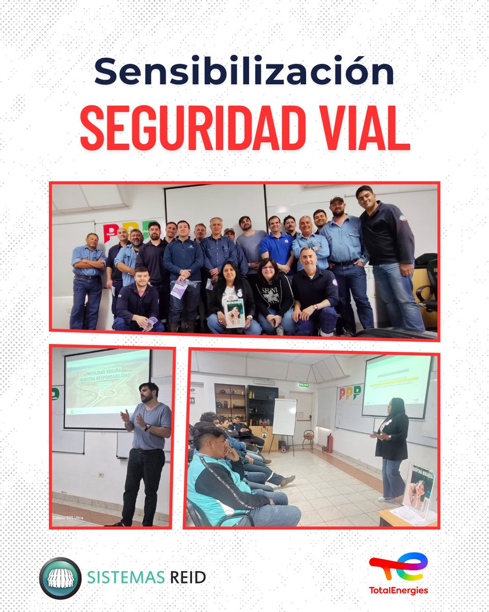 🚗 Sensibilización de 𝗦𝗲𝗴𝘂𝗿𝗶𝗱𝗮𝗱 𝗩𝗶𝗮𝗹 𝗽𝗮𝗿𝗮 𝗧𝗼𝘁𝗮𝗹 𝗘𝗻𝗲𝗿𝗴𝗶𝗲𝘀 en Neuquén
Desde Sistemas Reid participamos junto a Madres del Dolor en una jornada de reflexión y conciencia sobre seguridad vial, impulsada por TotalEnergies 🛣️💡