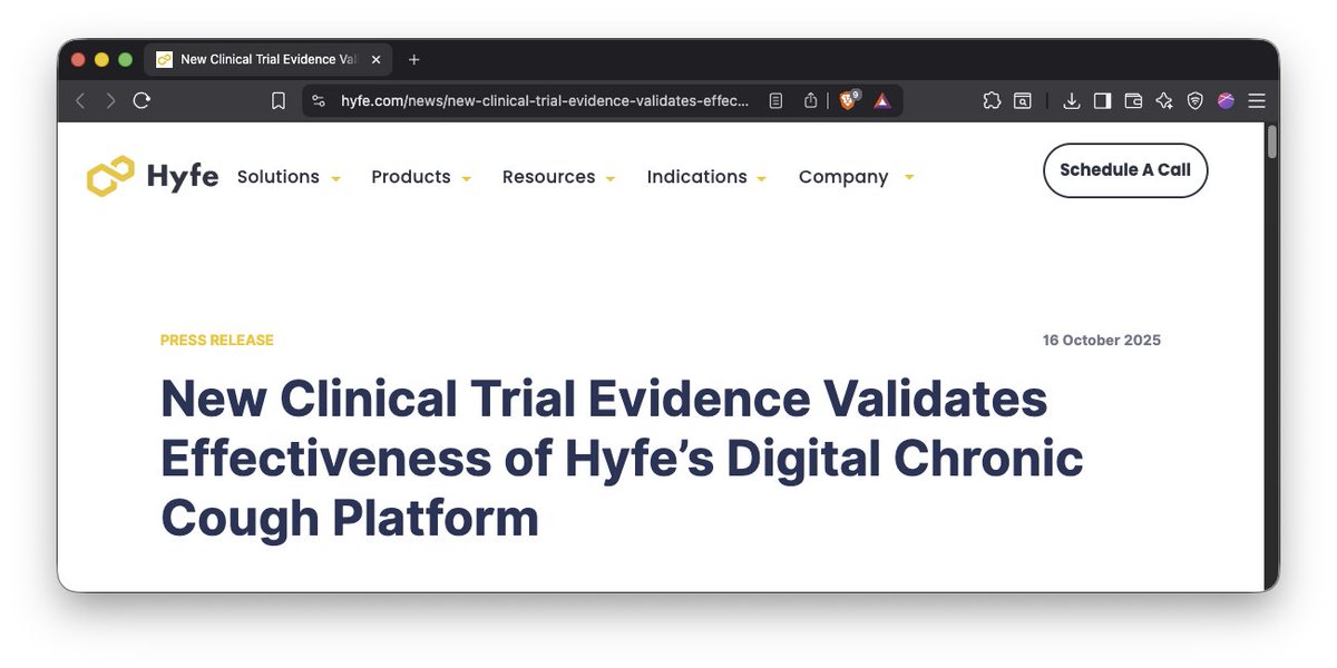MGalvosas's tweet photo. If you are attending #CHEST #CHEST2025 - this study will be presented by PI - Laurie Slovarp - in the late breaking section on Thursday, October 21 in Chicago, Illinois titled "Digital Therapeutic For Refractory And Unexplained Chronic Cough: A Proof Of Concept Study" https://t.co/sOe5gLTdFU