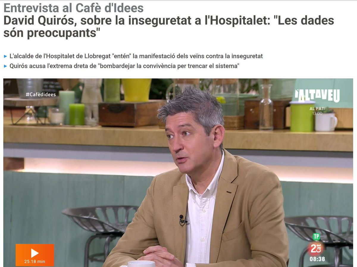 🚨 Dice el alcalde, <a href="/DavidQuirosLH/">David Quirós Brito</a>, que “los datos son preocupantes”. ¿Sólo preocupantes?

VOX lleva años denunciando el fracaso del modelo socialista en #LHospitalet: inseguridad, suciedad y abandono.

¡L’Hospitalet merece orden y respeto a la ley!

#LHospitaletEnOrden
