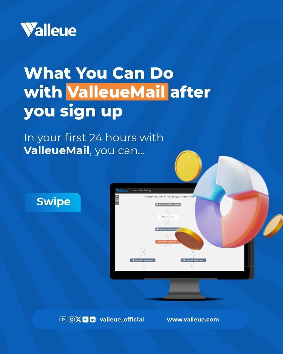 Valleue_'s tweet image. You don’t need weeks to launch email automation you need the right platform.

ValleueMail is built for quick wins and fast execution.

Start free and see what you can launch today

valleue.com/mails

#SaaSProduct #EmailPlatform #MarketingTools #TryValleueMail