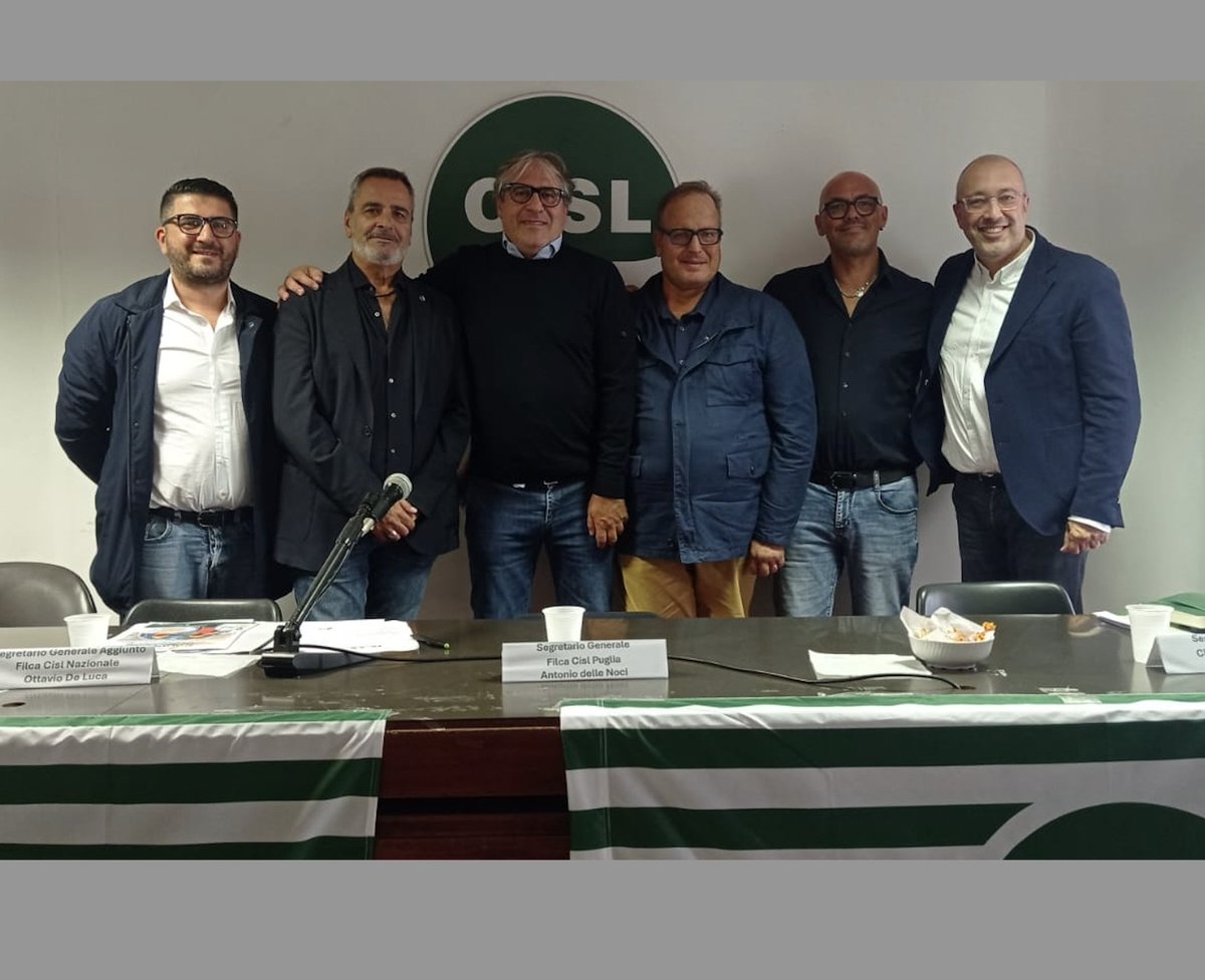 filcacisltabr's tweet photo. Nuova Segreteria #FilcaCisl #Taranto #Brindisi
Congratulazioni a Nicola Roppo e Cosimo Galeone,  neo eletti in segreteria, che affiancheranno Gianmarco Passiatore, segretario generale, nel rappresentare e tutelare i lavoratori del settore edile e affini. https://t.co/EcFLG1ehvo