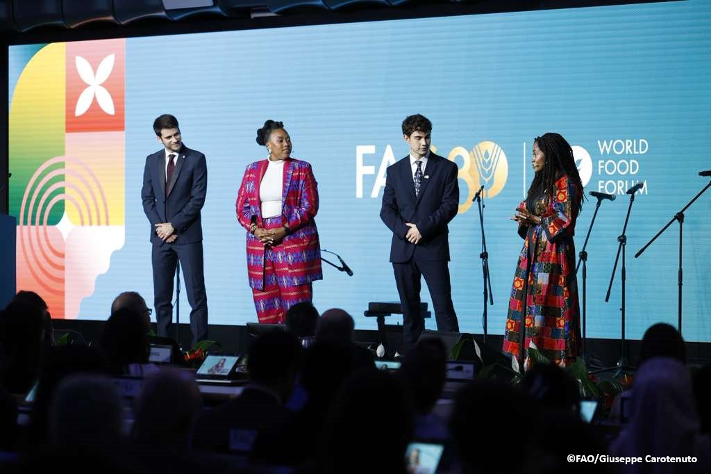 FAODG's tweet photo. The 5th #WorldFoodForum has been extraordinary — a transformative global movement driven by youth, leaders of today working #HandInHand with all of us. It was not just talk, but new investments, partnerships, and possibilities. Let’s carry this momentum forward! #FAO80 #4Betters https://t.co/TXQqyxxNgY