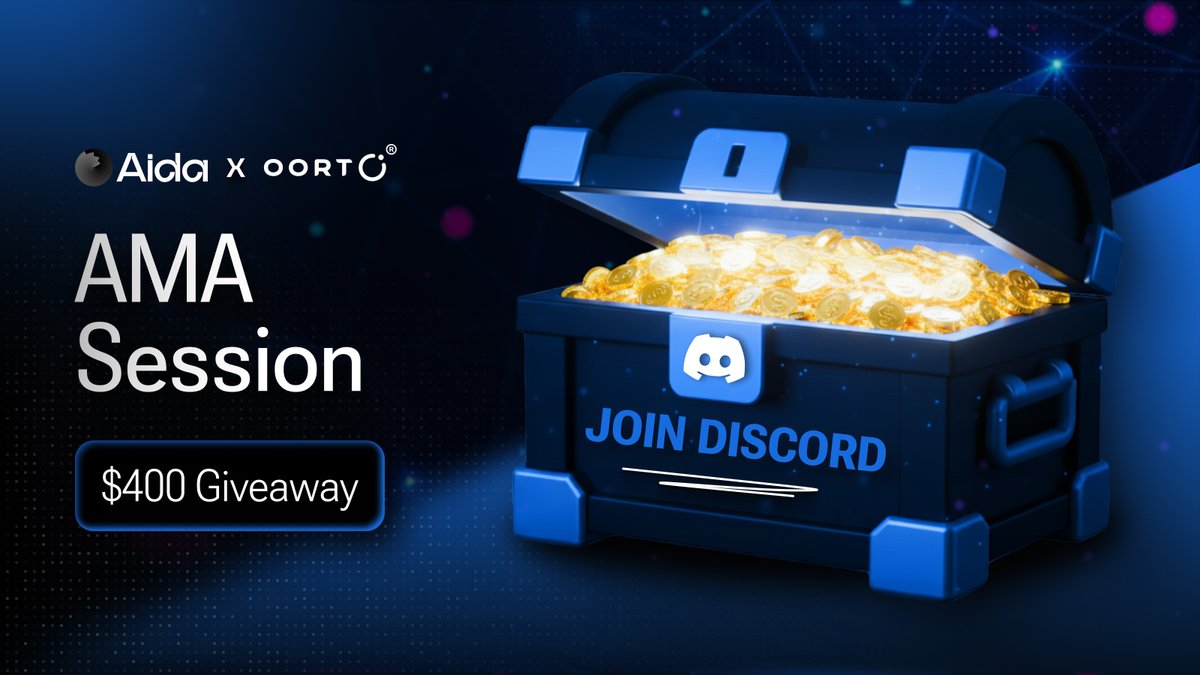 aidappcom's tweet image. 🚨 AMA ALERT!
@aidappcom 🤝 @oortech
Join us on Wednesday | 22nd OCT | (4 PM UTC) for an AMA + $400 Quiz Giveaway! 💰
- 50% of winners from comments
- 50% from the live quiz
How to join:
❤️ Like & 🔁 Repost
👥 Tag 2 friends
💬Join Our Discords:
Aida →…