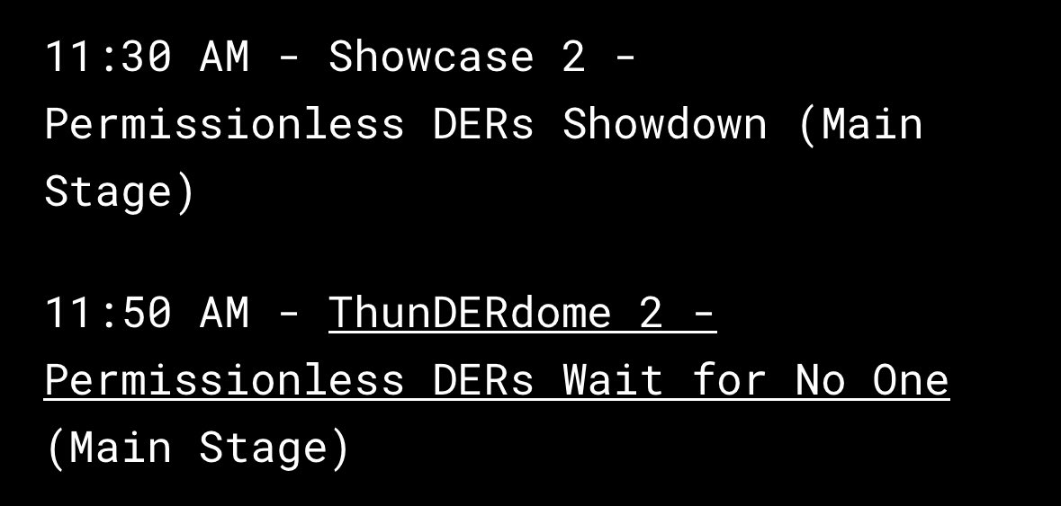 mcandler's tweet image. NOW at  #DERVOS - what I’m most psyched for…. 

Permissionless DERs. HT @DER_Task_Force