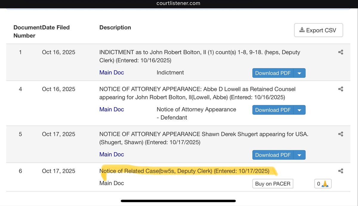 A “Notice of related case” just hit the Bolton docket. 🤔