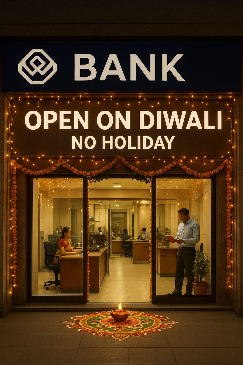 आदरणीय <a href="/myogiadityanath/">Yogi Adityanath</a> जी क्या रविदास जयंती की तरह दिवाली की छुट्टी भी बैंक कर्मियों को नहीं मिलेगीl 
Please Declare 21st October Holiday and let the bankers celebrate Diwali. 

<a href="/myogioffice/">Yogi Adityanath Office</a>
<a href="/CMOfficeUP/">CM Office, GoUP</a>
<a href="/UPGovt/">Government of UP</a>
#DiwaliForBankers