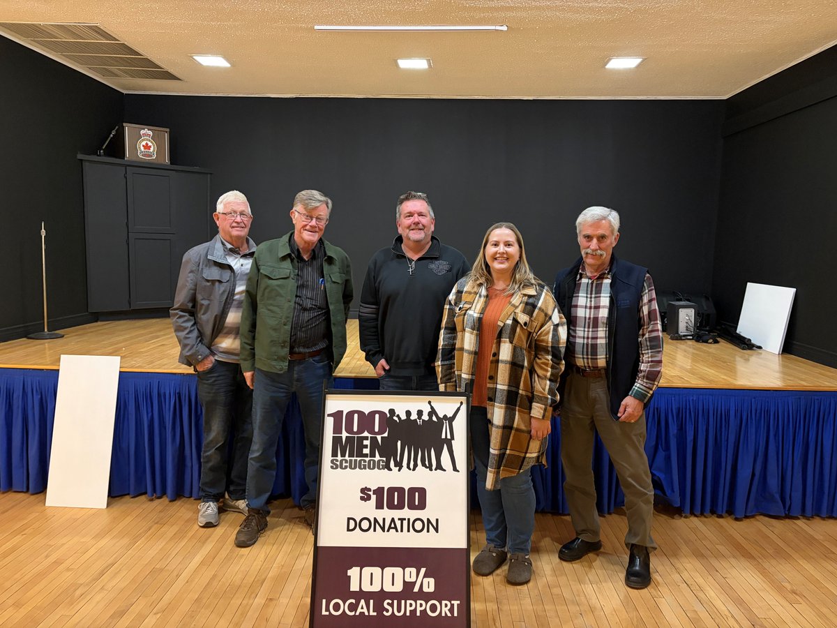 Thank you 100 Men of Scugog for inviting us to speak at your meeting this week! It's always fun sharing a bit of what we do with the community. 💙 Congratulations Oak Ridges Hospice and it was great meeting Ride for Dad Durham - two amazing organizations who also serve Scugog! 🫶