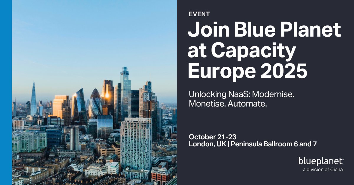 Join us at Capacity Europe 2025 to discover how telcos can overcome legacy OSS barriers and embrace NaaS, APIs, and AI to deliver on-demand, zero-touch services worldwide. 
 
Also, don't miss our featured session:
• Panel: Unpacking the groundwork to deliver NaaS for customers —