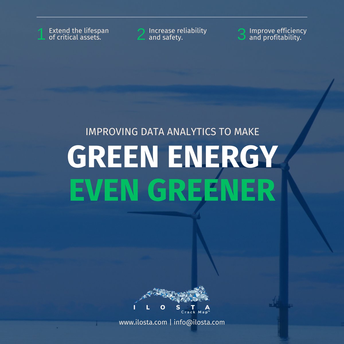Ilosta_CrackMap's tweet image. Improving data analytics to make green energy even greener. 🌱
At Ilosta, we transform complex asset data into clear engineering insights, helping wind operators reduce costs, time, and risks while boosting performance and sustainability.
#WindEnergy #Ilosta #Renewables