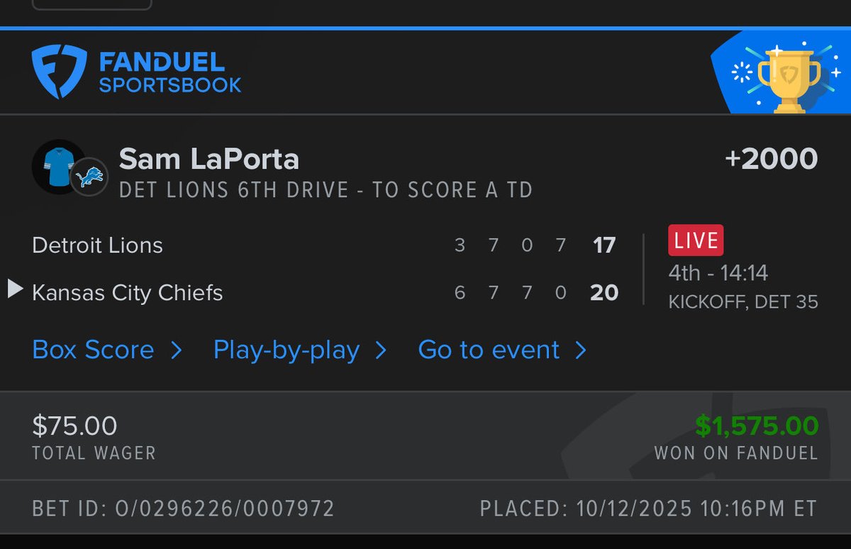 Live betting has been good to me this szn 🚀