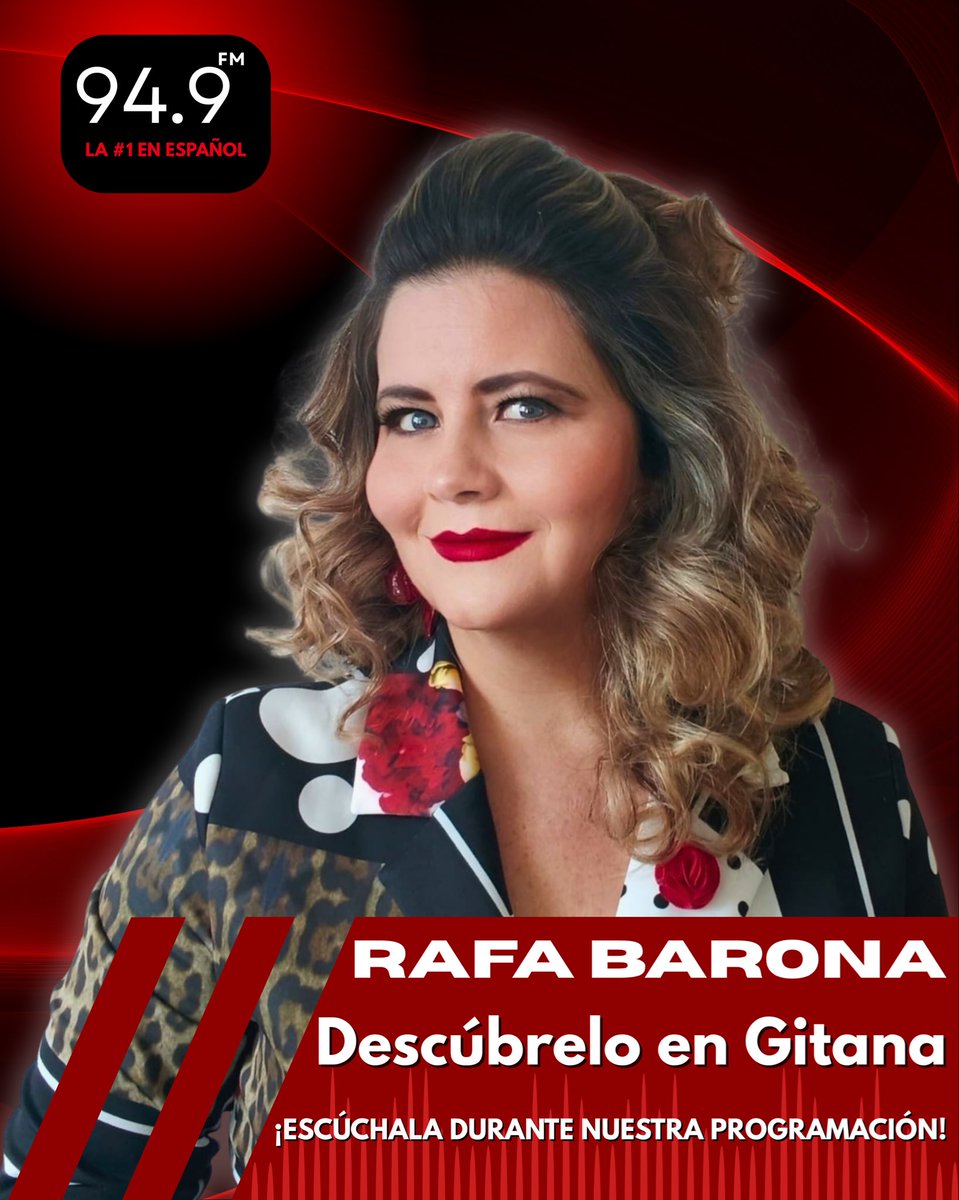 gitanaecuador's tweet image. 💃 Con nuestras cápsulas, la música que amas y las voces que te acompañan están siempre contigo.

📻 Descúbrelo en Gitana con Rafa Barona. 
🎧 Escúchala durante toda nuestra programación y déjate llevar por el ritmo latino.

✨94.9FM la número 1 en español.
#949fm #musicalatina