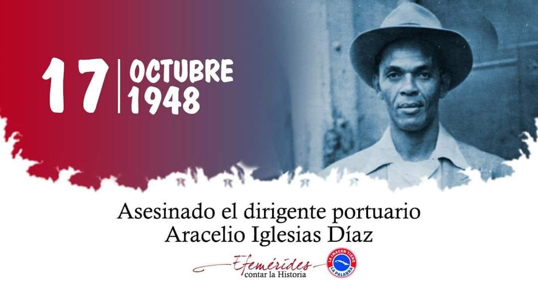 MadelexisR's tweet photo. #CubaViveEnSuHistoria. En el  aniversario de su asesinato evocamos al líder obrero Aracelio Iglesias, militante del primer @PartidoPCC. Su sangre está también en las raíces de la Revolución. #LaLuchaNoHaCesado. https://t.co/5kRMNMy8Xx