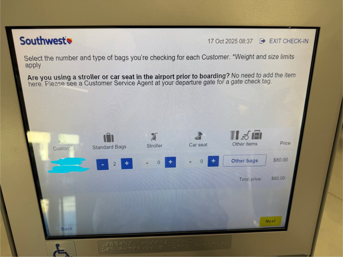 I distinctly remember when <a href="/SouthwestAir/">Southwest Airlines</a> used to have signs at the check-in counter that said “we love free bags.” 

No you fucking don’t, you soulless, greedy, corporate scumbags. I’m only flying with you today because I have no other good options for my flight home from #blfc.