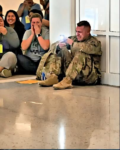 Read this on Facebook and wanted to share here. ❤️

"This Army soldier was on my delayed flight home to Mississippi. He had to watch his baby being born through FaceTime. He was crying, and it broke all of our hearts. Everyone stayed quiet so he could be there for the moment,