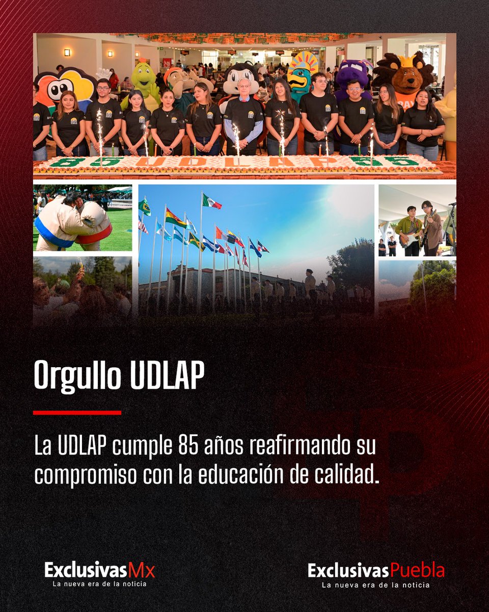 XclusivasPuebla's tweet image. 🏆 Con 85 años de trayectoria, la @udlap reafirma su compromiso con la excelencia y la innovación educativa. 🎉
.
#UDLAP85Años #OrgulloUDLAP #EducaciónConPropósito
