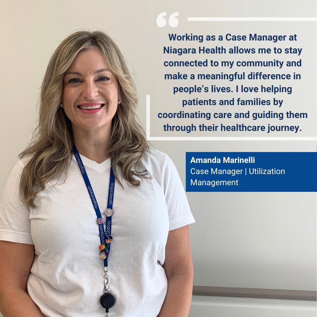 niagarahealth's tweet image. With Case Managers like Amanda on our team, patients and families never have to navigate their care journey alone. 💙 From assessing needs to advocating for resources, our Case Managers are there every step of the way. Thank you for the difference you make every day!

#CMWeek