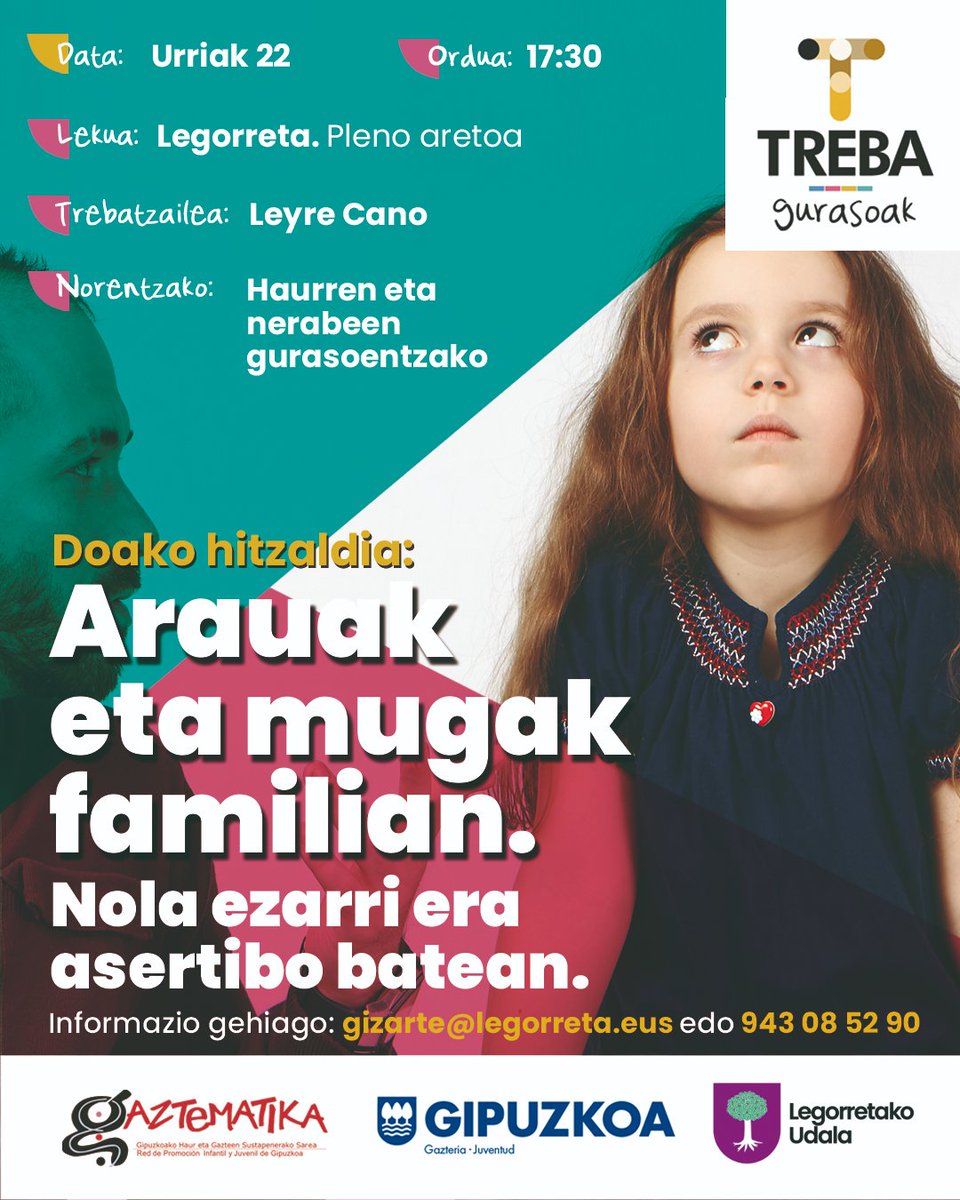 📍 Datorren asteazkenean arauen eta mugen inguruko hitzaldia eskainiko da.

ℹ️ labur.eus/eavbhedx

#Legorreta