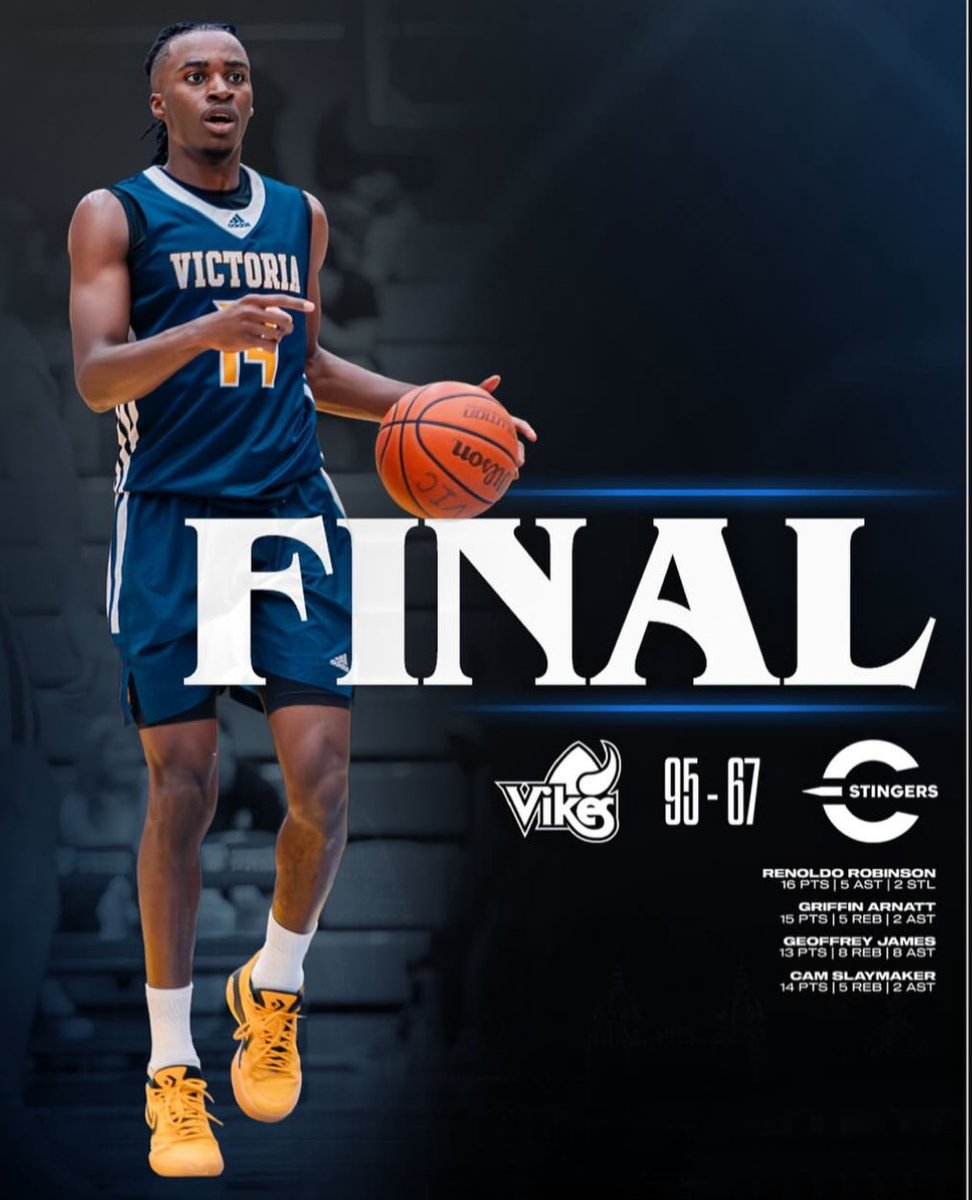 6’3 Renoldo Robinson 16pts 4/9 from downtown last night. 1st Team All-Canadian and MVP of the 🇨🇦 National Championship for U Victoria last year.  Will transfer to the NCAA for 2026-2027 season. Athletic high major guard!  Contact <a href="/PeteYannopoulos/">Peter Yannopoulos</a>