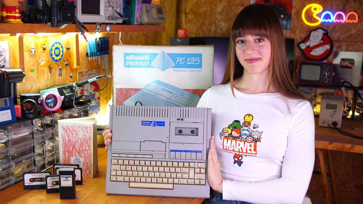 🚀 New video out! 👉 youtu.be/Dsh-KH7avGw This Olivetti PC128 definitely needed some general cleaning! (and a recap just to be safe) I’m glad the power switch issue was only mechanical and the tape deck belt was probably just loose from age.