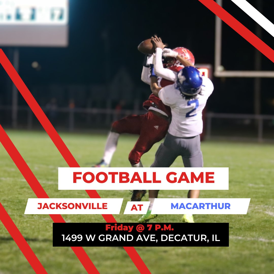 🚨 ITS GAMEDAY!!!! 
🆚MacArthur High School 
⌛️@ 7pm
🏟️MacArthur High School 
#JHSCrimsons #CrimsonNation