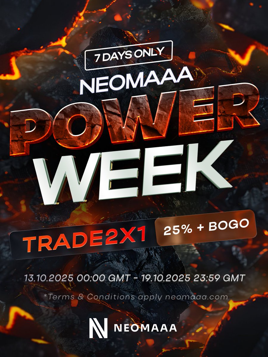 Tradewithleary's tweet photo. 🔥 72 HOURS LEFT! 🔥

Don’t miss out on NEOMAAA POWER WEEK,
 — your chance to get 25% OFF + 1 FREE ACCOUNT (BOGO) with code TRADE2X1 💥

⏰ Offer ends 19.10.2025 | 23:59 GMT

👉 Act fast and double your trading potential now at :👉https://t.co/2aFYVeQ35t

@FranCaceres #NeomAAA https://t.co/5b1WonzXLw