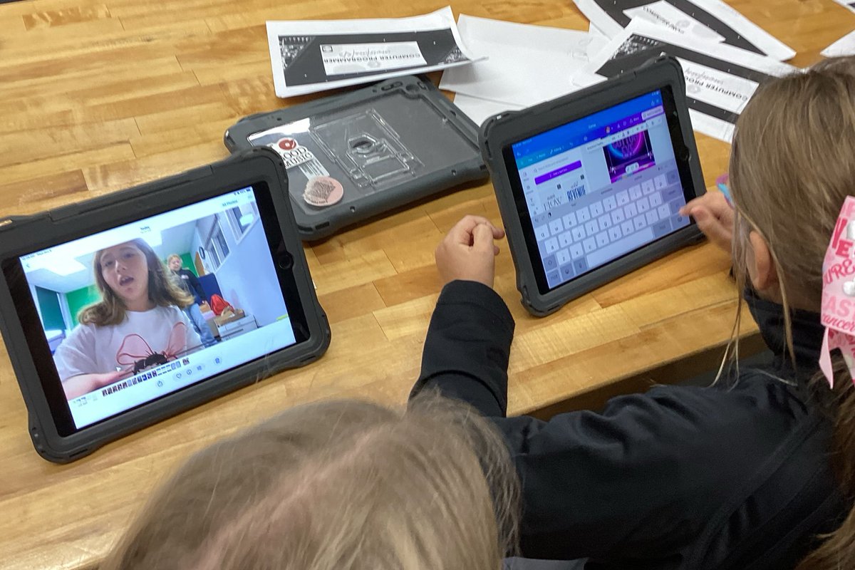 MOndecko's tweet image. 4th Grade Algorithm/Canva/iMovie Project #digitallysmartkids